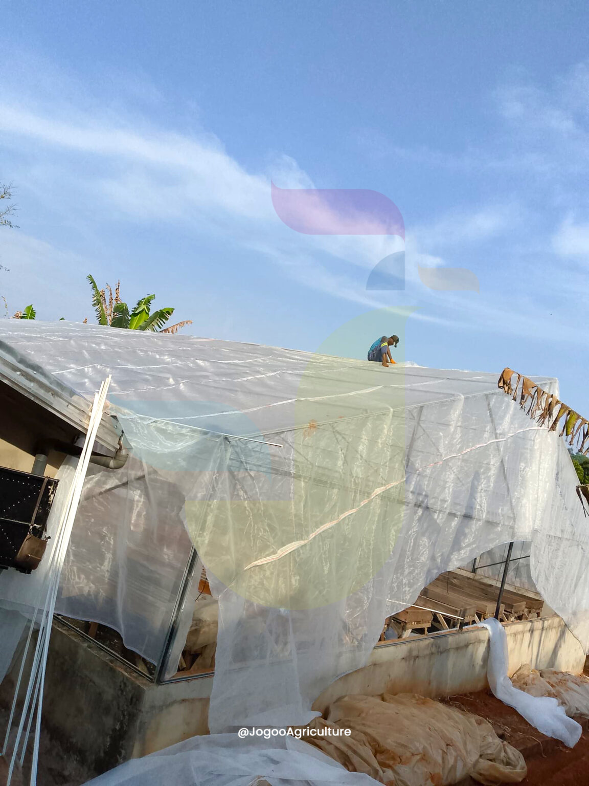 Installation d'une serre en métal par Jogoo Agriculture